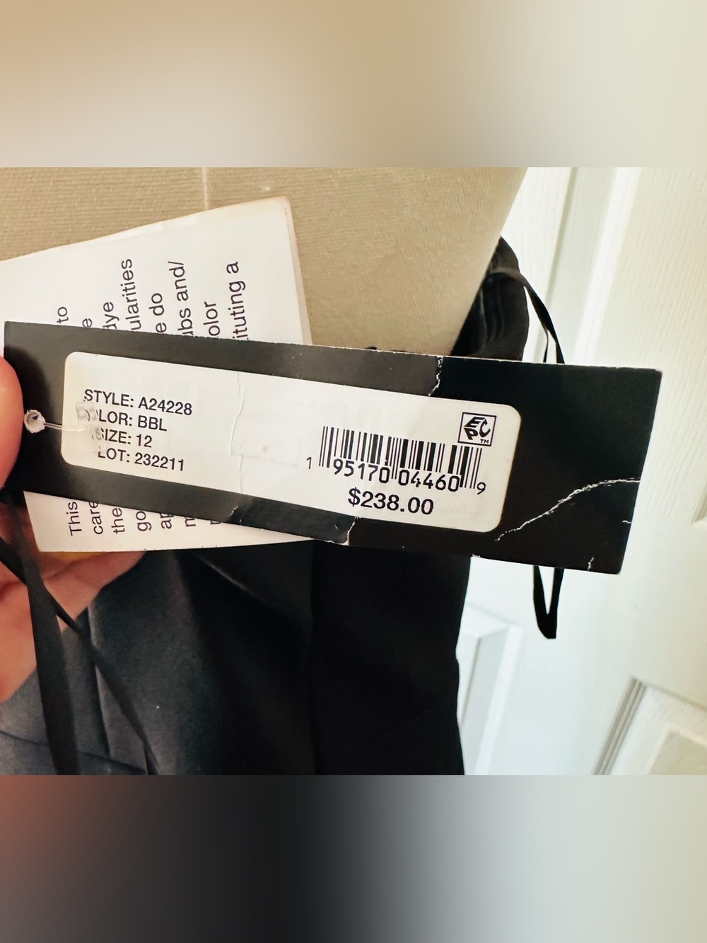 Betsy & Adam Black Strapless Tuxedo Gown - Picture 8 of 11